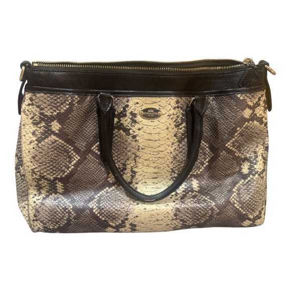 Authentic Coach 35888 patient leather snake skin-like shoulder Bag - Picture 2 of 12